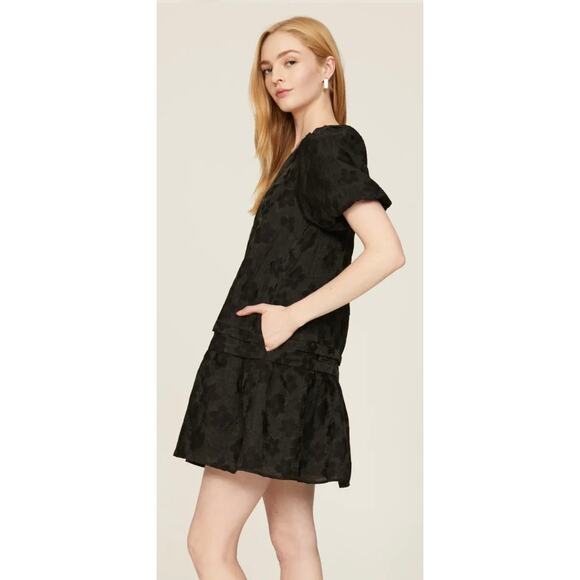 Madewell Black Aida Floral Mini Dress M - Picture 2 of 9